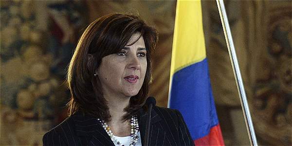 La ministra de Relaciones Exteriores, María Ángela Holguín.